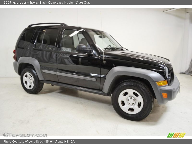 Black Clearcoat / Medium Slate Gray 2005 Jeep Liberty Sport