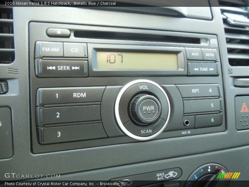 Metallic Blue / Charcoal 2010 Nissan Versa 1.8 S Hatchback