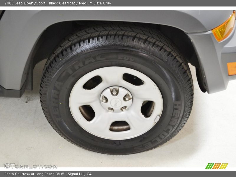 Black Clearcoat / Medium Slate Gray 2005 Jeep Liberty Sport