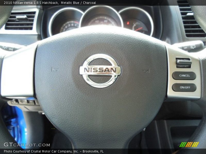 Metallic Blue / Charcoal 2010 Nissan Versa 1.8 S Hatchback