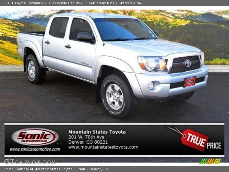Silver Streak Mica / Graphite Gray 2011 Toyota Tacoma V6 TRD Double Cab 4x4