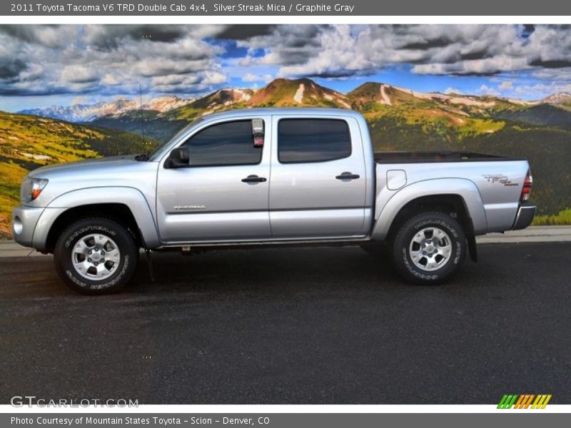 Silver Streak Mica / Graphite Gray 2011 Toyota Tacoma V6 TRD Double Cab 4x4