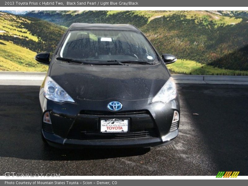Black Sand Pearl / Light Blue Gray/Black 2013 Toyota Prius c Hybrid Two