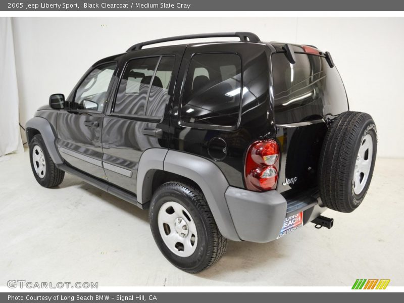 Black Clearcoat / Medium Slate Gray 2005 Jeep Liberty Sport