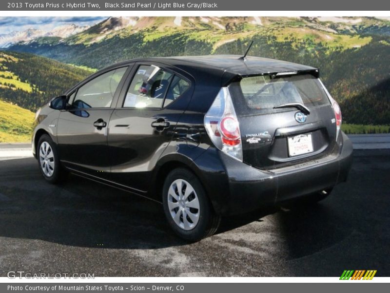 Black Sand Pearl / Light Blue Gray/Black 2013 Toyota Prius c Hybrid Two