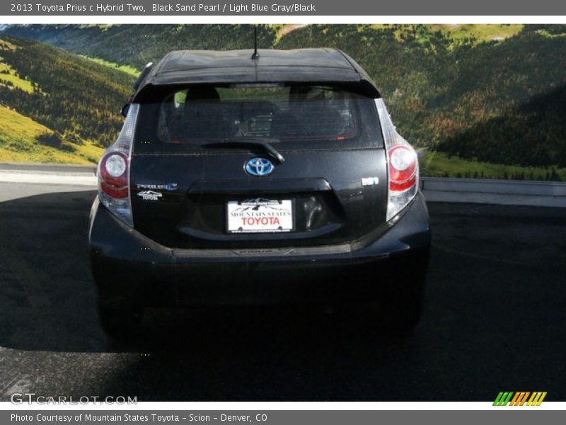 Black Sand Pearl / Light Blue Gray/Black 2013 Toyota Prius c Hybrid Two