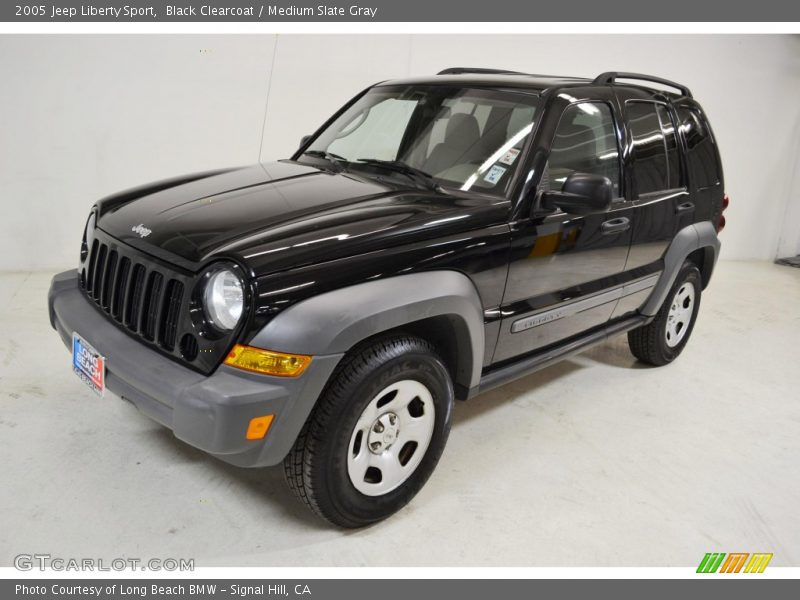 Black Clearcoat / Medium Slate Gray 2005 Jeep Liberty Sport