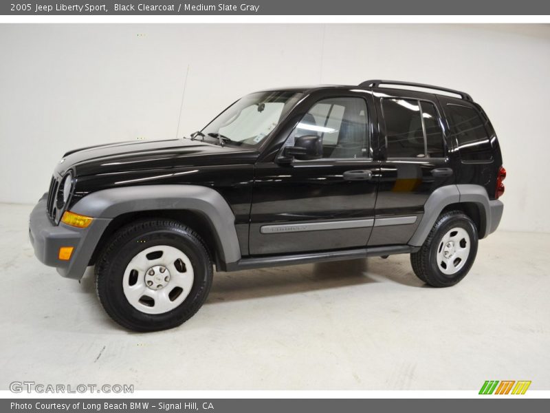 Black Clearcoat / Medium Slate Gray 2005 Jeep Liberty Sport