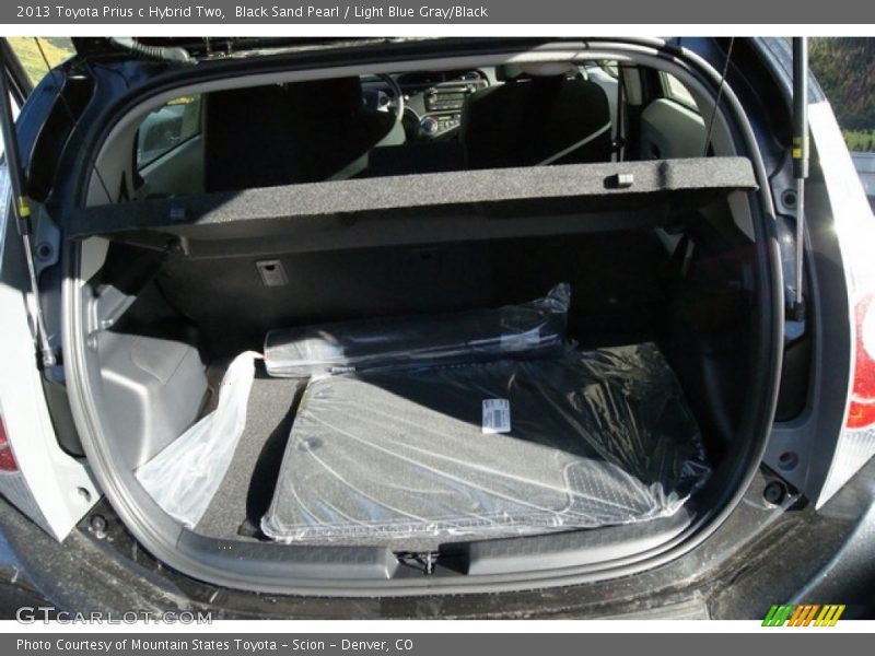 Black Sand Pearl / Light Blue Gray/Black 2013 Toyota Prius c Hybrid Two