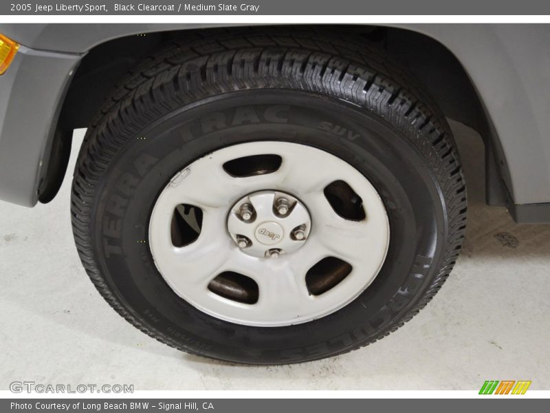 Black Clearcoat / Medium Slate Gray 2005 Jeep Liberty Sport
