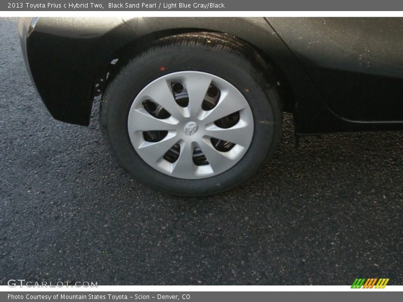 Black Sand Pearl / Light Blue Gray/Black 2013 Toyota Prius c Hybrid Two