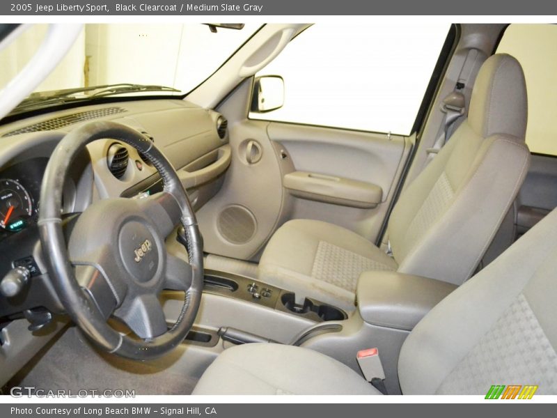 Black Clearcoat / Medium Slate Gray 2005 Jeep Liberty Sport