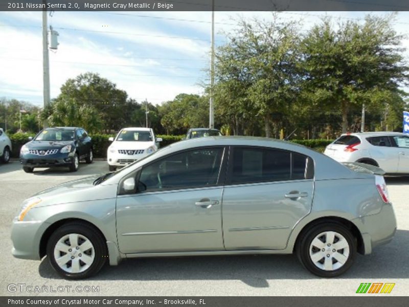 Magnetic Gray Metallic / Beige 2011 Nissan Sentra 2.0