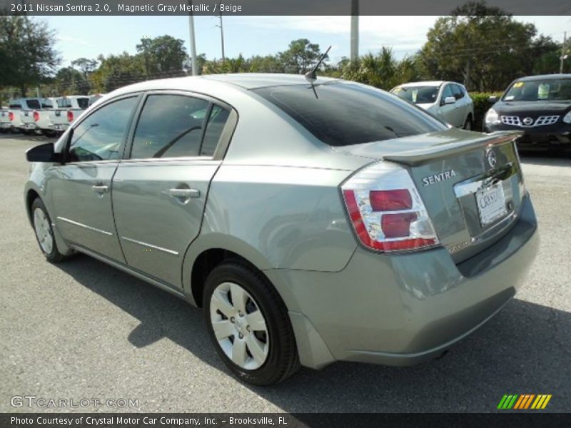 Magnetic Gray Metallic / Beige 2011 Nissan Sentra 2.0