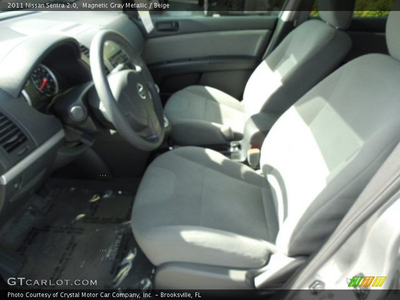 Magnetic Gray Metallic / Beige 2011 Nissan Sentra 2.0