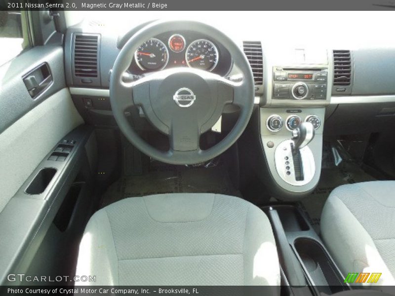 Magnetic Gray Metallic / Beige 2011 Nissan Sentra 2.0
