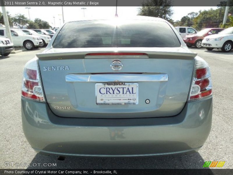 Magnetic Gray Metallic / Beige 2011 Nissan Sentra 2.0