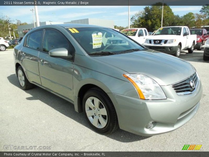 Magnetic Gray Metallic / Beige 2011 Nissan Sentra 2.0