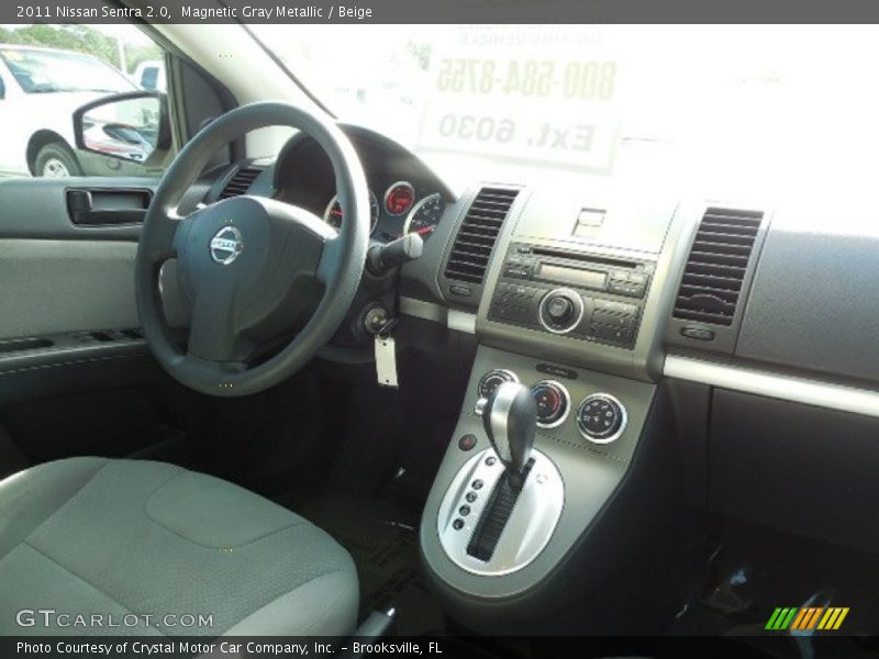 Magnetic Gray Metallic / Beige 2011 Nissan Sentra 2.0
