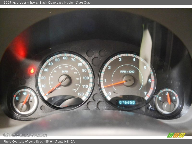 Black Clearcoat / Medium Slate Gray 2005 Jeep Liberty Sport