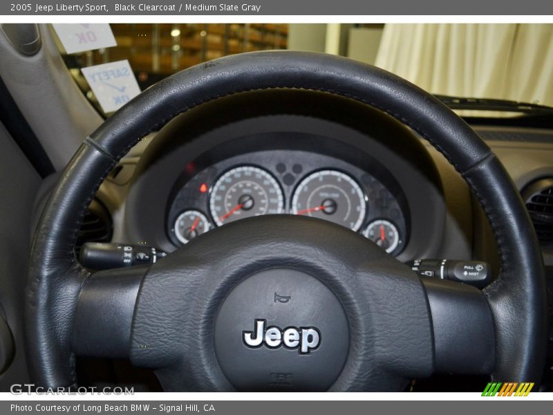 Black Clearcoat / Medium Slate Gray 2005 Jeep Liberty Sport