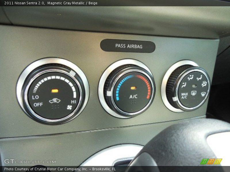 Magnetic Gray Metallic / Beige 2011 Nissan Sentra 2.0