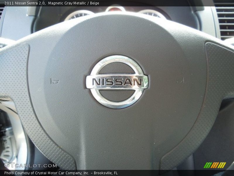 Magnetic Gray Metallic / Beige 2011 Nissan Sentra 2.0