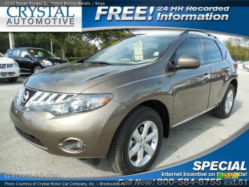 Tinted Bronze Metallic / Beige 2010 Nissan Murano SL
