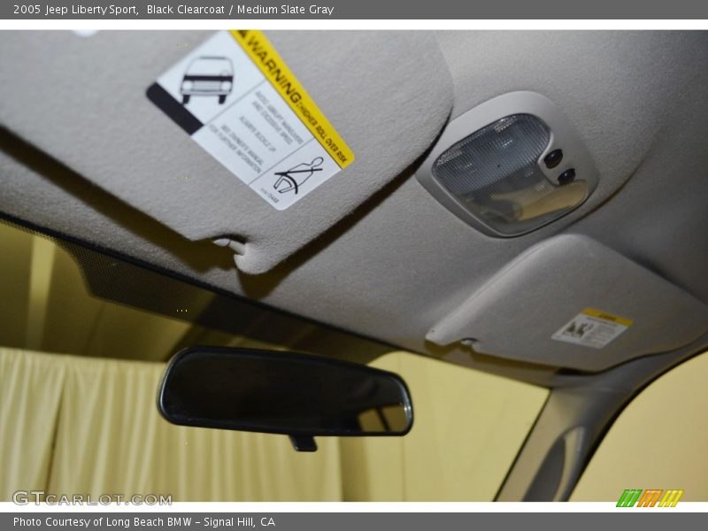Black Clearcoat / Medium Slate Gray 2005 Jeep Liberty Sport