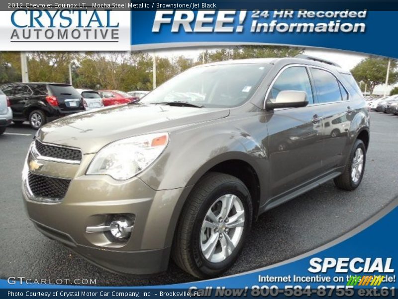 Mocha Steel Metallic / Brownstone/Jet Black 2012 Chevrolet Equinox LT