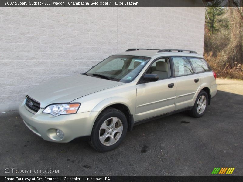 Champagne Gold Opal / Taupe Leather 2007 Subaru Outback 2.5i Wagon