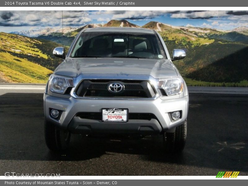 Silver Sky Metallic / Graphite 2014 Toyota Tacoma V6 Double Cab 4x4