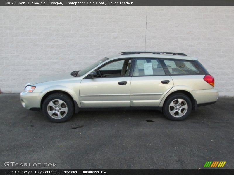 Champagne Gold Opal / Taupe Leather 2007 Subaru Outback 2.5i Wagon