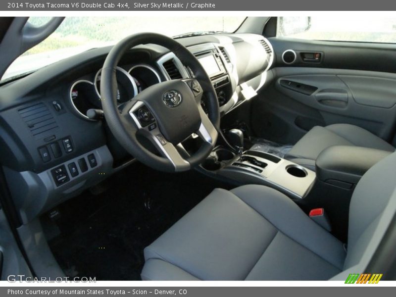 Silver Sky Metallic / Graphite 2014 Toyota Tacoma V6 Double Cab 4x4