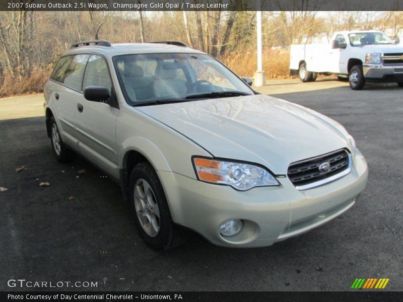 Champagne Gold Opal / Taupe Leather 2007 Subaru Outback 2.5i Wagon