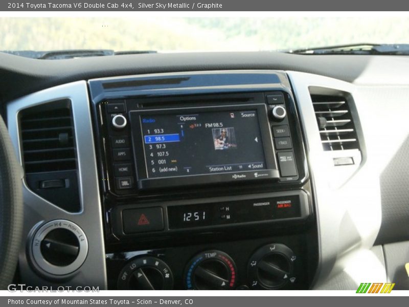 Silver Sky Metallic / Graphite 2014 Toyota Tacoma V6 Double Cab 4x4