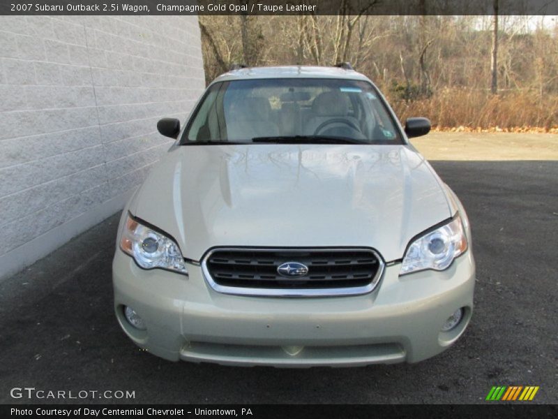 Champagne Gold Opal / Taupe Leather 2007 Subaru Outback 2.5i Wagon