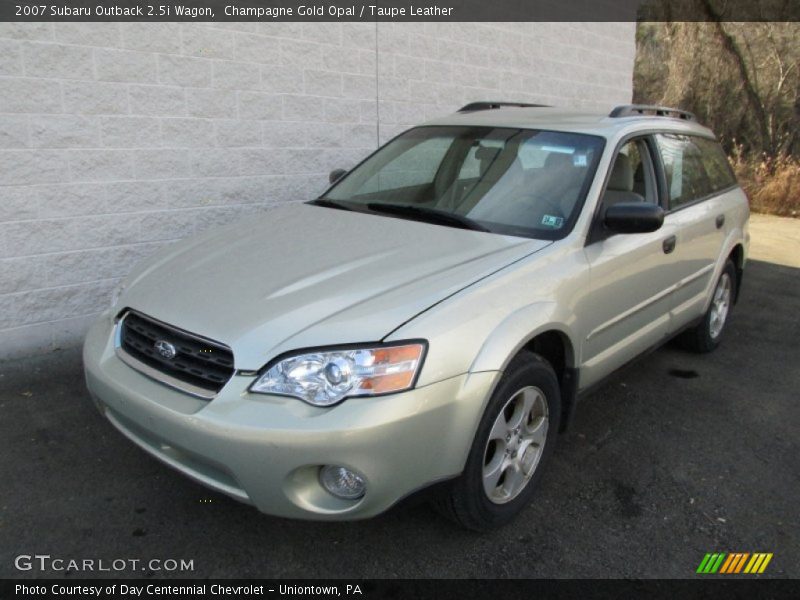 Champagne Gold Opal / Taupe Leather 2007 Subaru Outback 2.5i Wagon