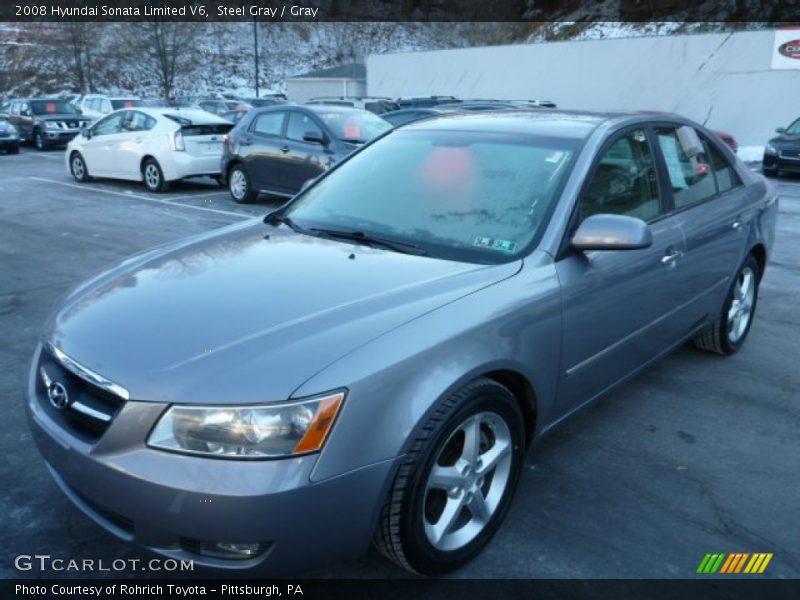 Steel Gray / Gray 2008 Hyundai Sonata Limited V6