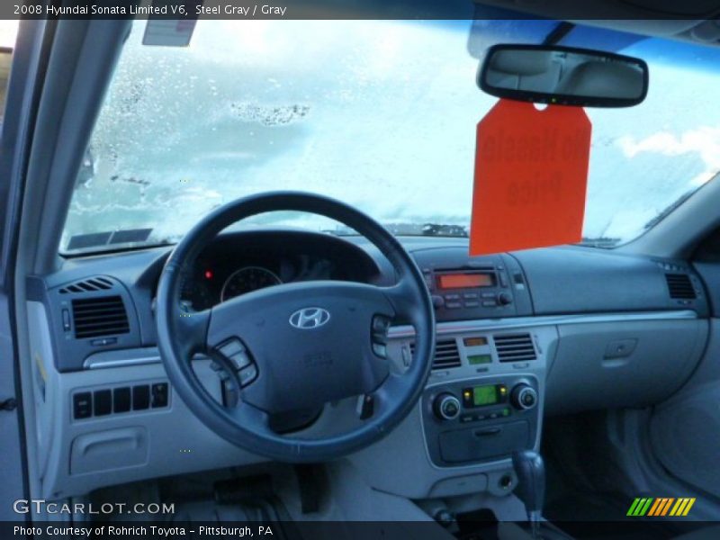 Steel Gray / Gray 2008 Hyundai Sonata Limited V6