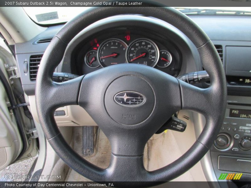 Champagne Gold Opal / Taupe Leather 2007 Subaru Outback 2.5i Wagon