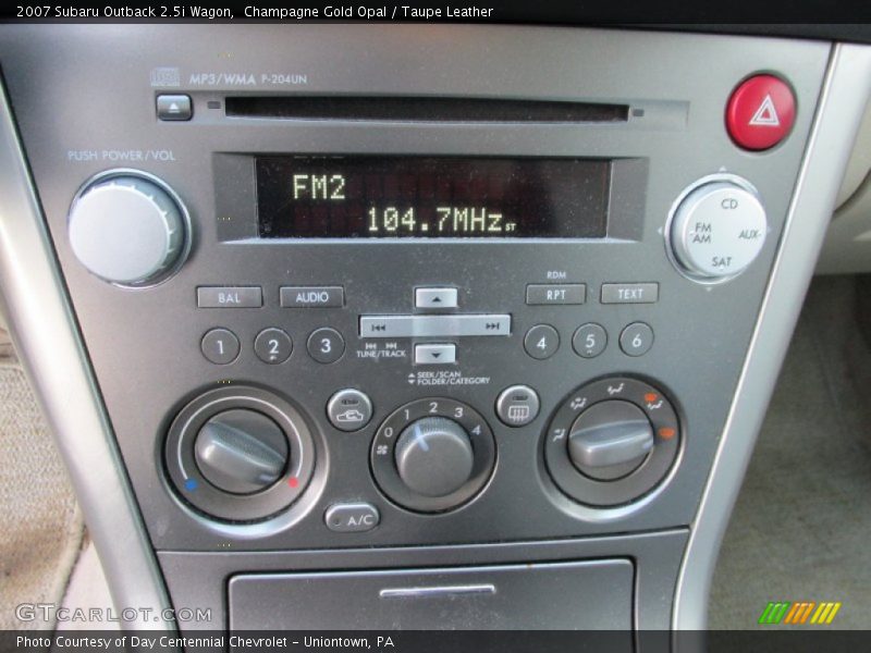 Champagne Gold Opal / Taupe Leather 2007 Subaru Outback 2.5i Wagon