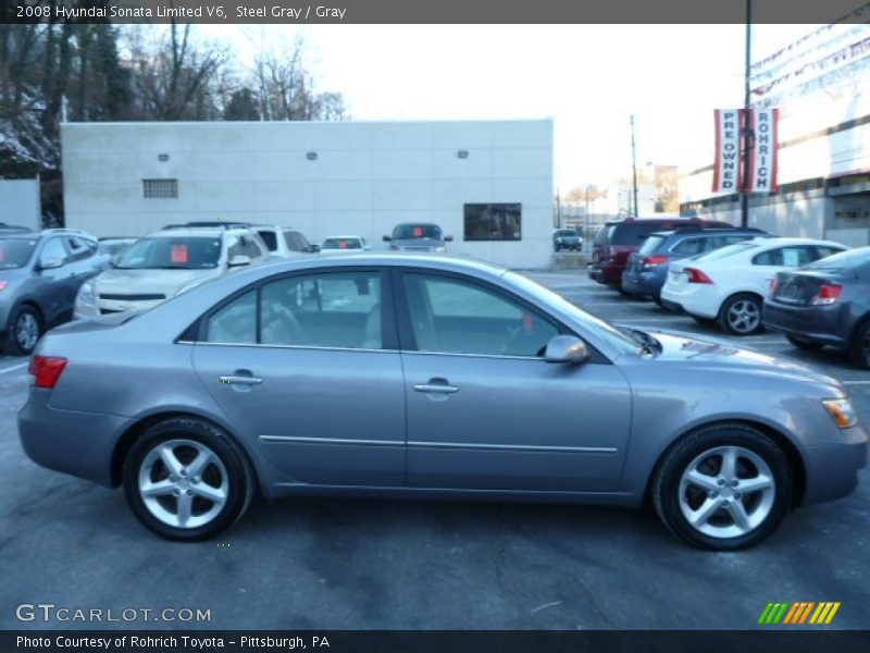 Steel Gray / Gray 2008 Hyundai Sonata Limited V6