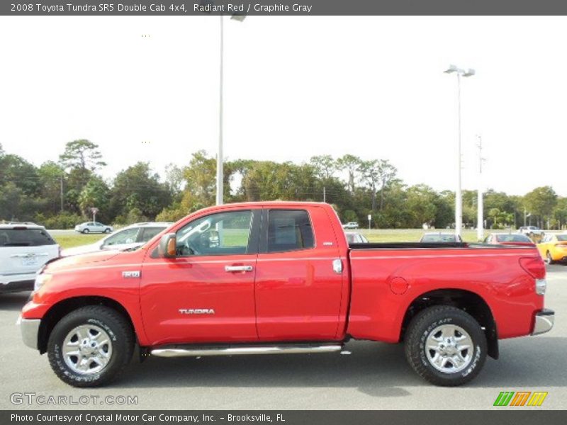 Radiant Red / Graphite Gray 2008 Toyota Tundra SR5 Double Cab 4x4