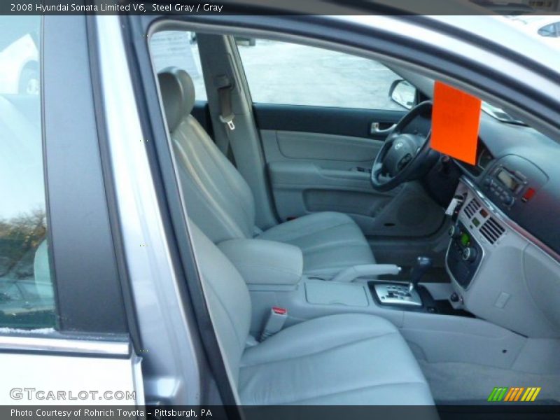 Steel Gray / Gray 2008 Hyundai Sonata Limited V6
