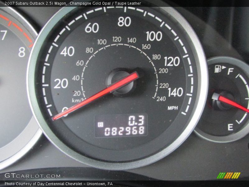 Champagne Gold Opal / Taupe Leather 2007 Subaru Outback 2.5i Wagon