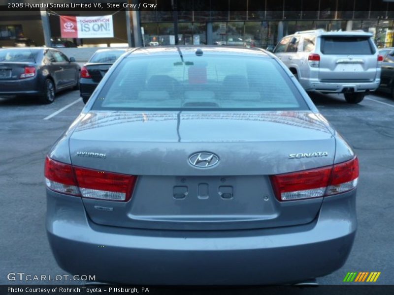 Steel Gray / Gray 2008 Hyundai Sonata Limited V6