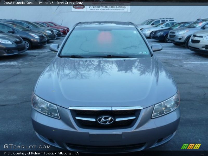 Steel Gray / Gray 2008 Hyundai Sonata Limited V6