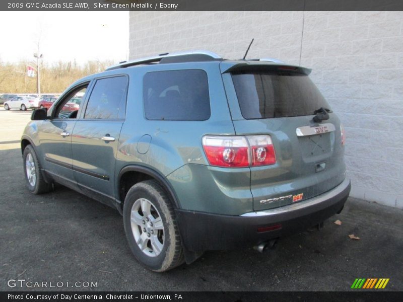 Silver Green Metallic / Ebony 2009 GMC Acadia SLE AWD