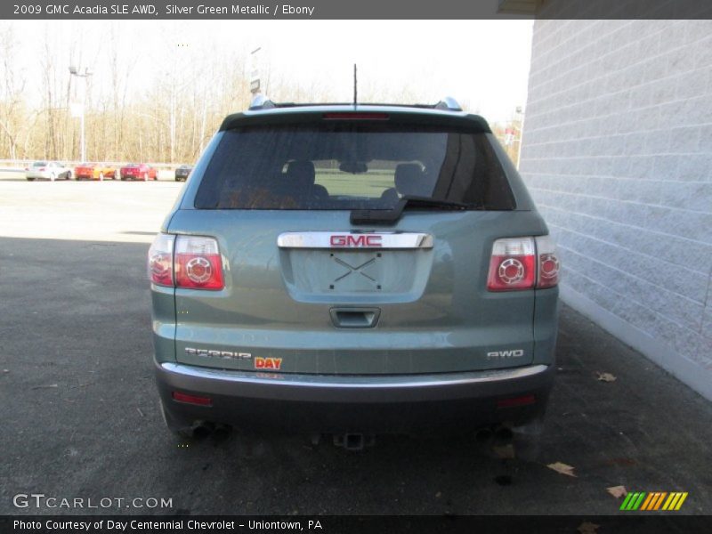 Silver Green Metallic / Ebony 2009 GMC Acadia SLE AWD